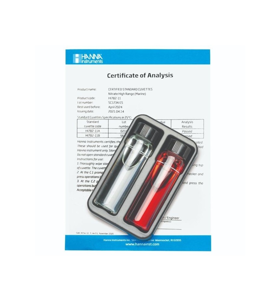 Solutions étalons nitrates gamme large HI782 HANNA