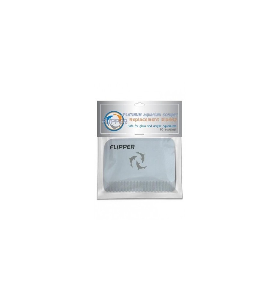 Flipper Platinum Scraper Cartes de rechange (10 pièces) – Lames plastiques de remplacement pour grattoir d'aquarium
