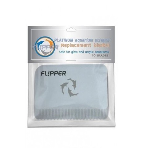 Flipper Platinum Scraper Cartes de rechange (10 pièces) – Lames plastiques de remplacement pour grattoir d'aquarium