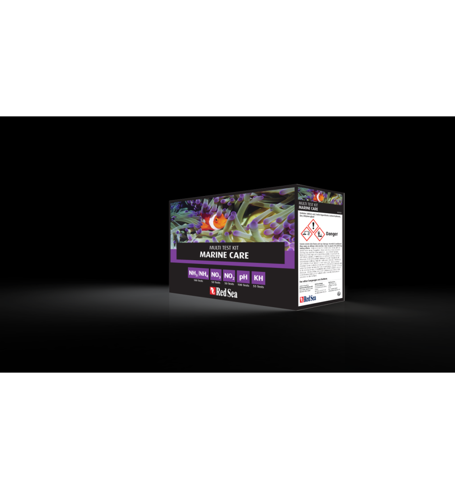 RED SEA - kit MultiTest  (NH4, pH, KH, NO2, NO3) Marine Care