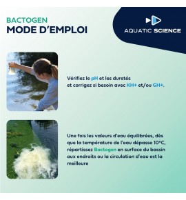 Bactogen, entretien de la filtration biologique