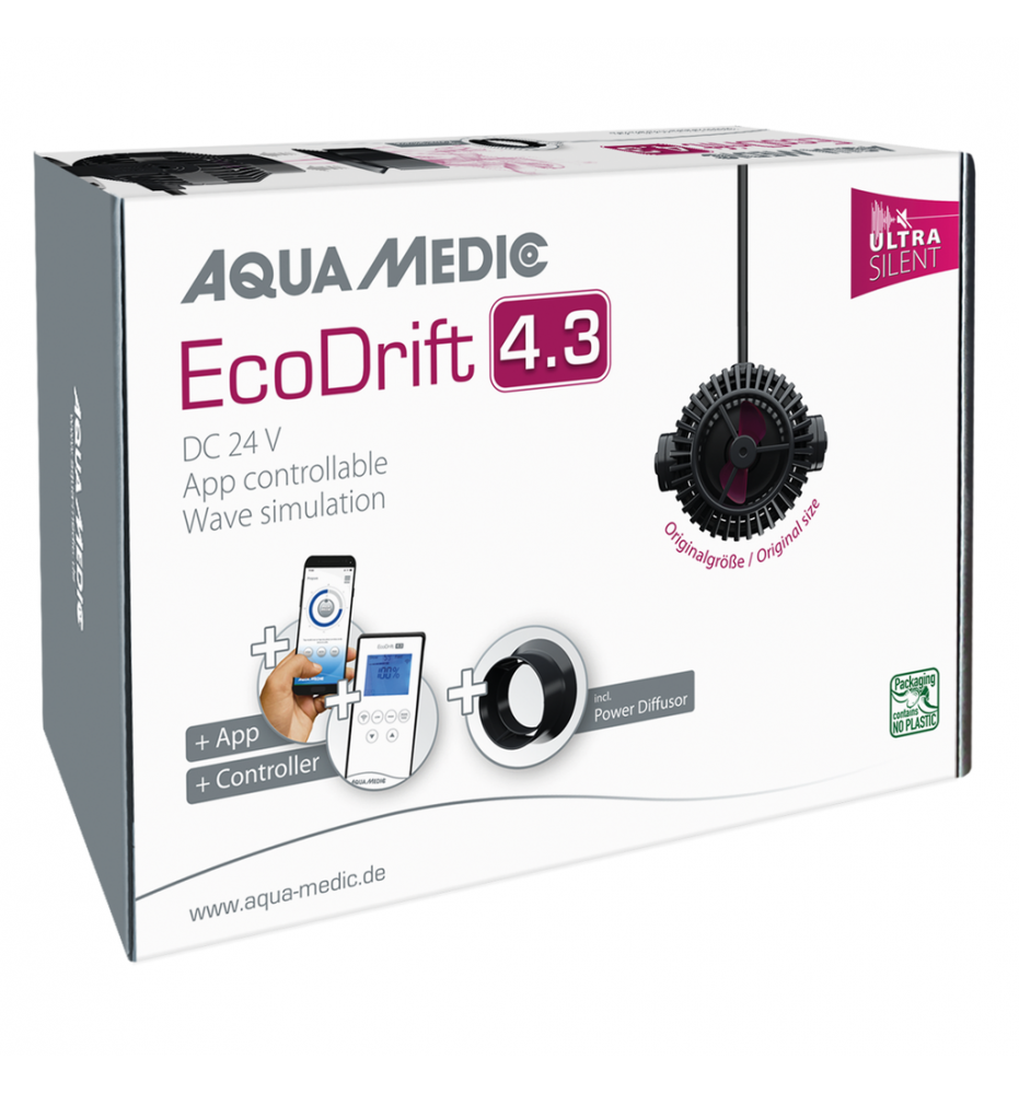 Aqua Medic EcoDrift x.3 – Pompe de brassage Wi-Fi réglable pour aquarium