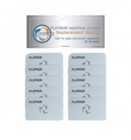 Flipper Platinum Scraper Cartes de rechange (10 pièces) – Lames plastiques de remplacement pour grattoir d'aquarium