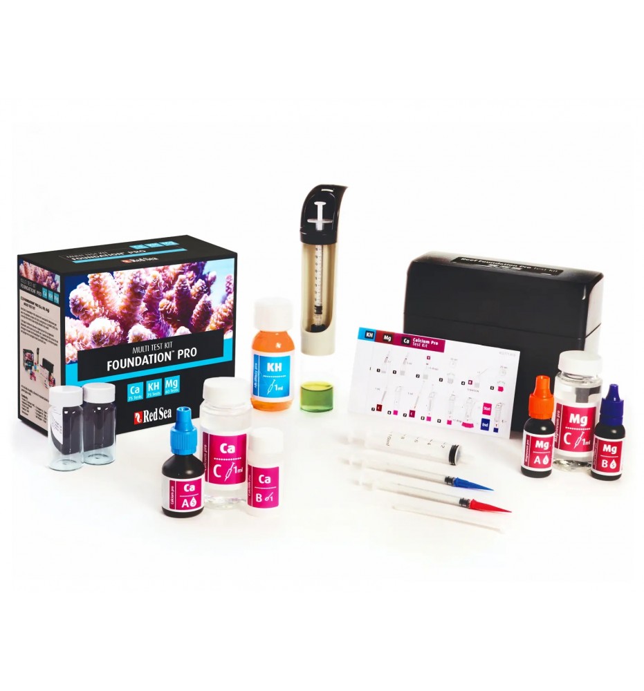 Red Sea Reef Foundation Pro Multi Test Kit – Tests Calcium, KH et Magnésium