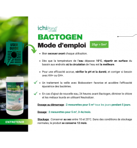 Bactogen, entretien de la filtration biologique date courte