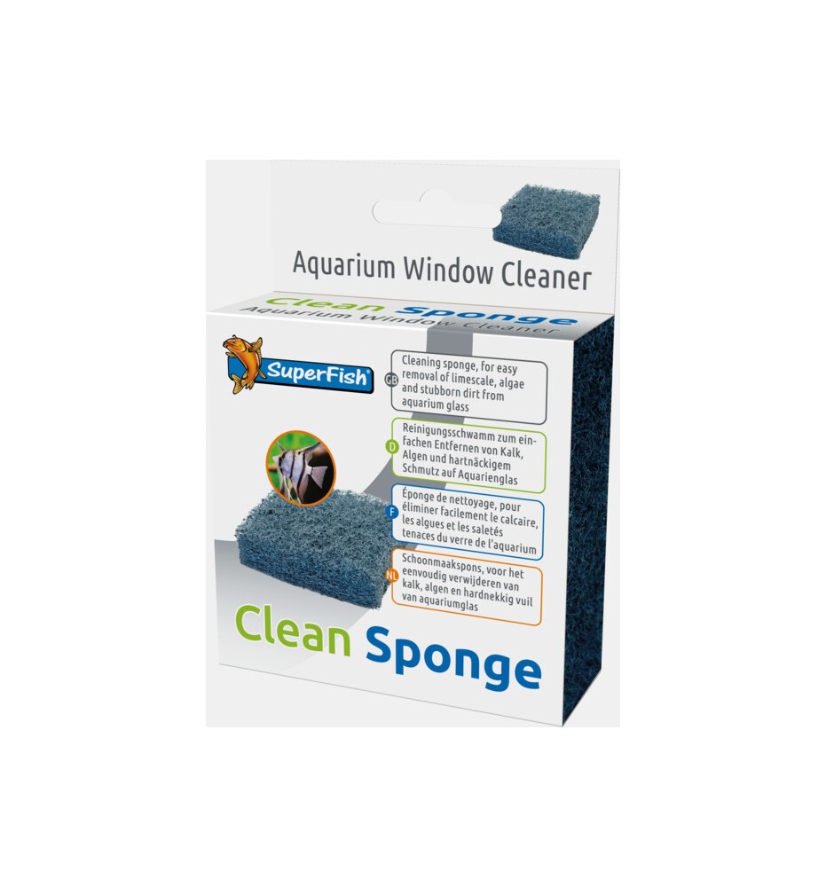 SuperFish Clean Sponge – Éponge de nettoyage pour aquarium
