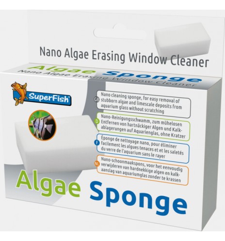 SuperFish Algae Sponge – Éponge douce pour vitres d’aquarium