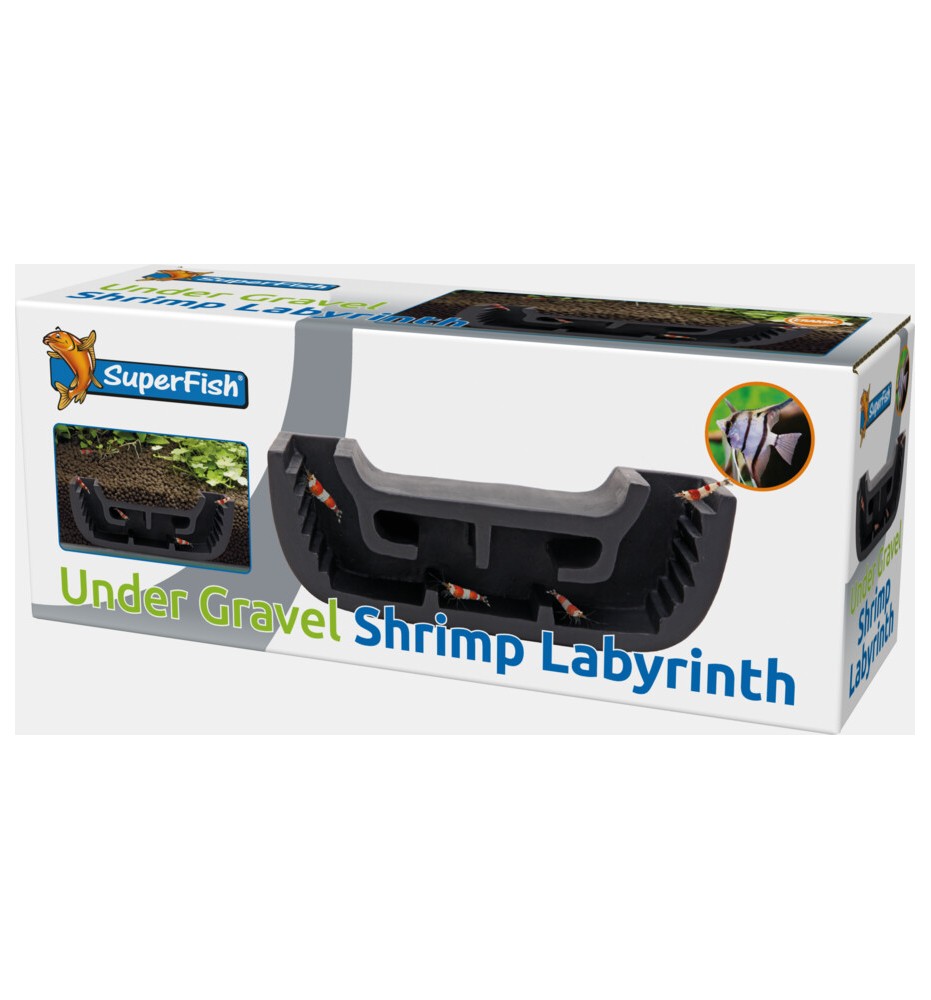 SuperFish Undergravel Shrimp Labyrinth – Cachette souterraine pour crevettes