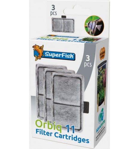 SuperFish OrbiQ 11 Cartouches – Cartouches filtrantes de rechange x3
